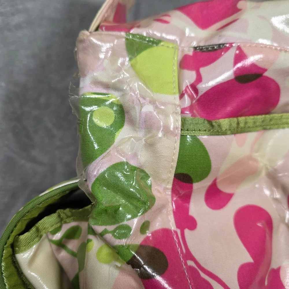 Fleurville Mothership Diaper Bag Floral Green-LAM Pink Green Storage Travel Baby